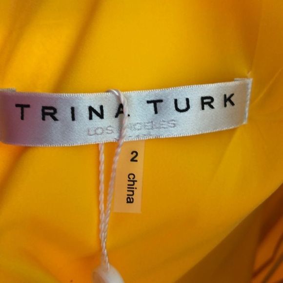 Trina Turk Yellow Puff Sleeve Sheath Dress - Picture 14 of 16